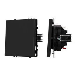 Фото #1 товара ARL NOBE Выключатель 1 кл софт-тач черный оникс SWT-MK01-SFPL-BK (250V, 10A) (Arlight, -)