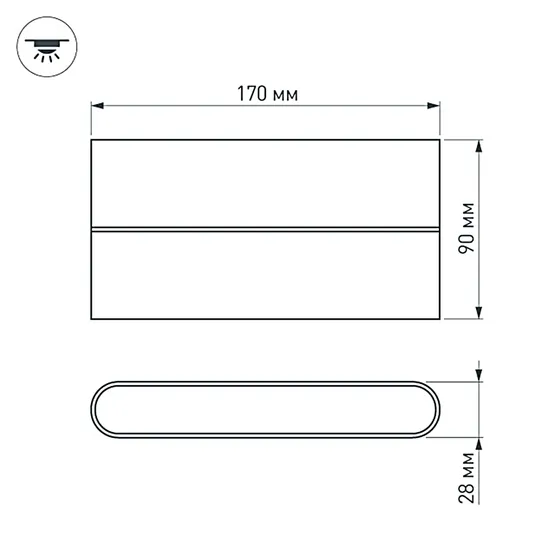 Фото #7 товара Светильник SP-Wall-170WH-Flat-12W Warm White (Arlight, IP54 Металл, 3 года)
