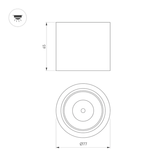 Фото #6 товара Светильник SP-DICE-R77-10W Warm3000 (BK, 24 deg, 230V) (Arlight, IP54 Металл, 5 лет)