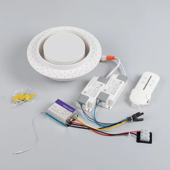 Фото #6 товара Светильник SP-ARCLOOP-TRIMLESS-D180-20W Day4000-Warm3000 (WH, 120 deg, 230V) (Arlight, Алюминий)