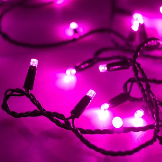 Фото #4 товара Светодиодная гирлянда ARD-STRING-CLASSIC-10000-BLACK-100LED-STD PINK (230V, 7W) (Ardecoled, IP65)