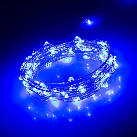 Фото товара Светодиодная нить WR-5000-1608-100LED Blue (12V, 2.1W) (Arlight, IP65)