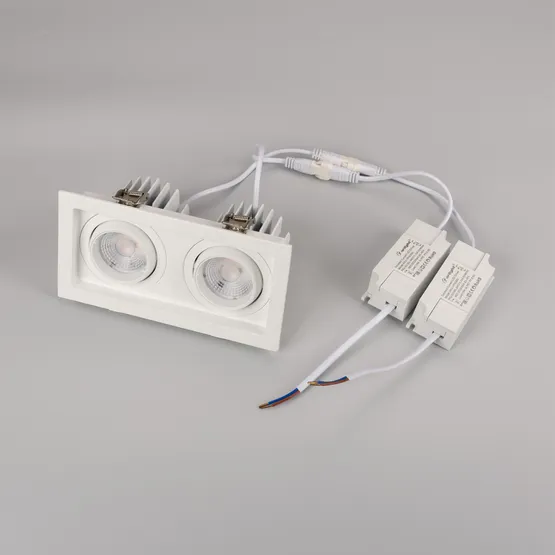 Фото #2 товара Светильник MS-VORTEX-BUILT-S170x90-2x12W Warm3000 (WH-WH, 40 deg, 230V) (Arlight, IP20 Металл, 5 лет)
