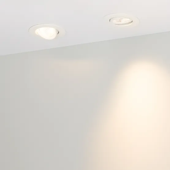 Фото #3 товара Светильник LTD-POLAR-TURN-R90-7W Warm3000 (WH, 36 deg, 230V) (Arlight, IP20 Пластик, 3 года)