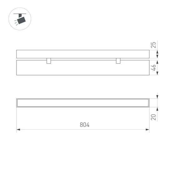 Фото #5 товара Светильник MAG-FLAT-FOLD-25-S804-24W Day4000 (BK, 100 deg, 24V) (Arlight, IP20 Металл, 5 лет)