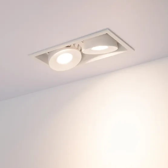 Фото #4 товара Светильник CL-SIMPLE-S148x80-2x9W Warm3000 (WH, 45 deg) (Arlight, IP20 Металл, 3 года)