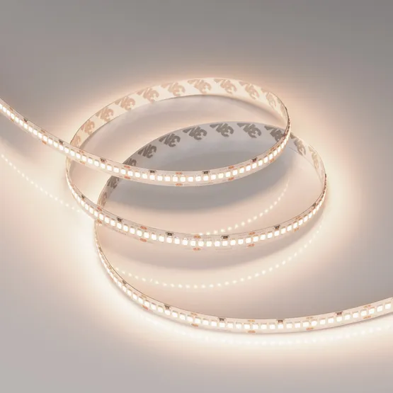 Фото #4 товара Светодиодная лента RT-A252-10mm 24V Warm3500 (11 W/m, IP20, 2835, 5m) (Arlight, Открытый)