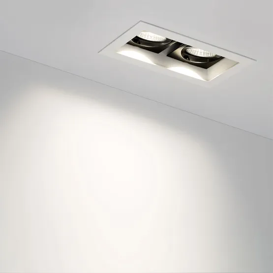 Фото #2 товара Светильник CL-KARDAN-S180x102-2x9W White (WH-BK, 38 deg) (Arlight, IP20 Металл, 3 года)