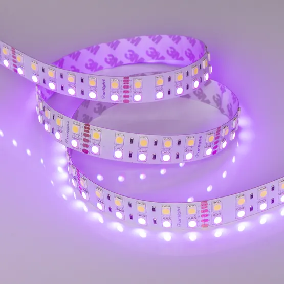 Фото #10 товара Светодиодная лента RT 2-5000 24V RGB-White 2x2 (5060, 720 LED, LUX) (Arlight, 32 Вт/м, IP20)