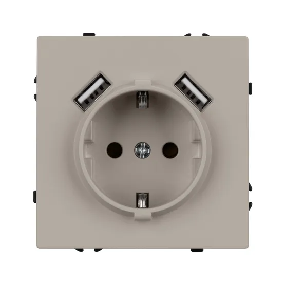 Фото #3 товара Механизм розетки с USB зарядкой SCT-NOBE-MUAA-SFPL-CA (230V, 16A) (Arlight, Кашемир)