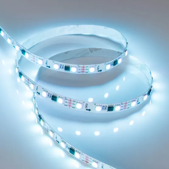 Фото #4 товара Светодиодная лента SPI-B60-10mm 12V RGB-PX3 (14.4 W/m, IP20, 5060, 5m) (Arlight, Открытый, IP20)