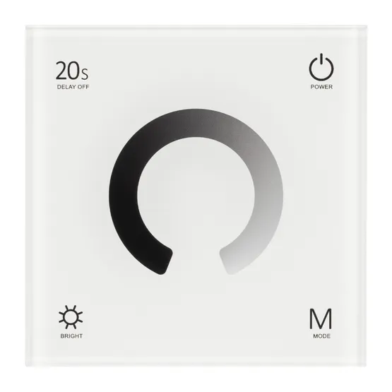 Фото #3 товара Панель SMART-P4-DIM-G-IN White (12-24V, 4x3A, Sens, 2.4G) (Arlight, IP20 Пластик, 5 лет)