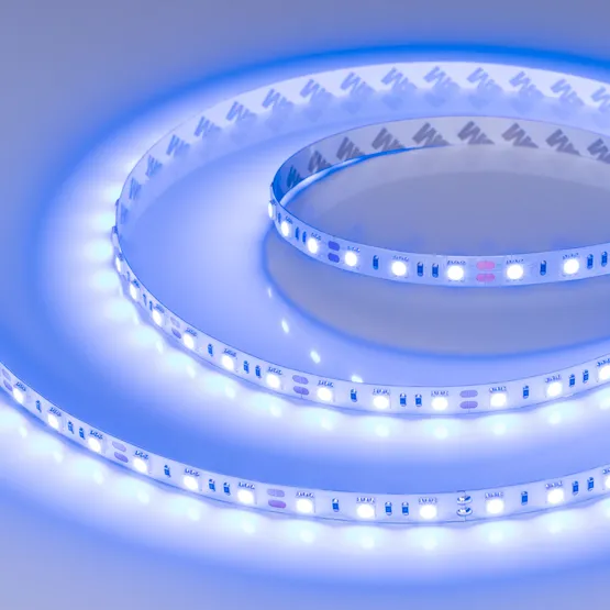 Фото #5 товара Светодиодная лента RT-B60-10mm 12V Blue (14.4 W/m, IP20, 5060, 5m) (Arlight, Открытый)