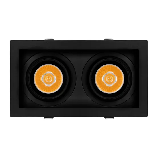 Фото #2 товара Светильник MS-VORTEX-BUILT-S210x117-2x20W Warm3000 (BK-BK, 20 deg, 230V) (Arlight, IP20 Металл, 5 лет)