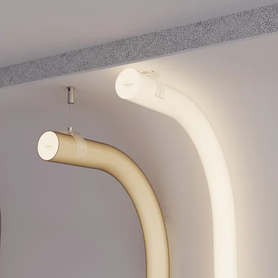 Фото #9 товара Силиконовый профиль WPH-FLEX-D22-360deg-S8-5m WHITE (Arlight, Силикон)