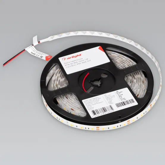 Фото #3 товара Светодиодная лента герметичная RTW-SE-B60-10mm 12V Warm3000 (14.4 W/m, IP65, 5060, 5m) (Arlight, -)