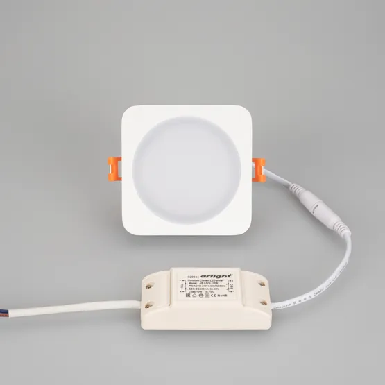 Фото #4 товара Светодиодная панель LTD-96x96SOL-10W Warm White 3000K (Arlight, IP44 Пластик, 3 года)