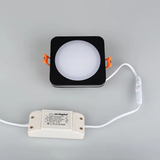 Фото #5 товара Светодиодная панель LTD-96x96SOL-BK-10W Day White (Arlight, IP44 Пластик, 3 года)