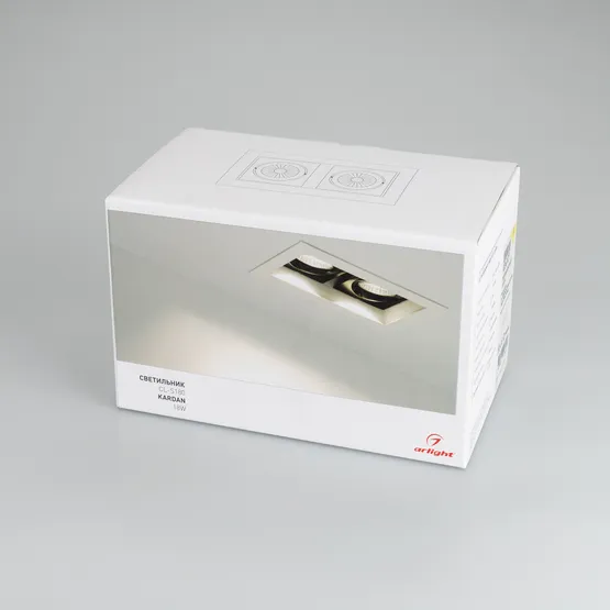 Фото #5 товара Светильник CL-KARDAN-S180x102-2x9W White (WH-BK, 38 deg) (Arlight, IP20 Металл, 3 года)