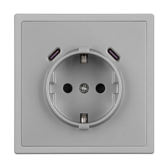 Фото #2 товара Механизм розетки с USB зарядкой SCT-NOBE-MUCC-SFPL-IS (230V, 16A) (Arlight, -)