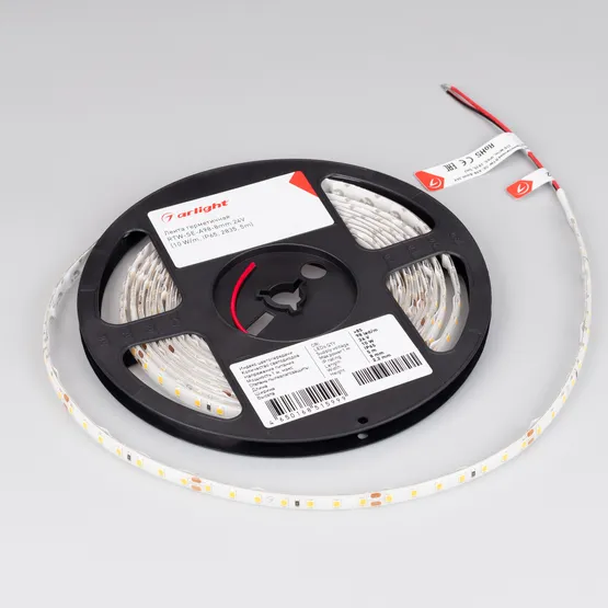 Фото #3 товара Светодиодная лента герметичная RTW-SE-A98-8mm 24V White6000 (10 W/m, IP65, 2835, 5m) (Arlight, 10 Вт/м, IP65)