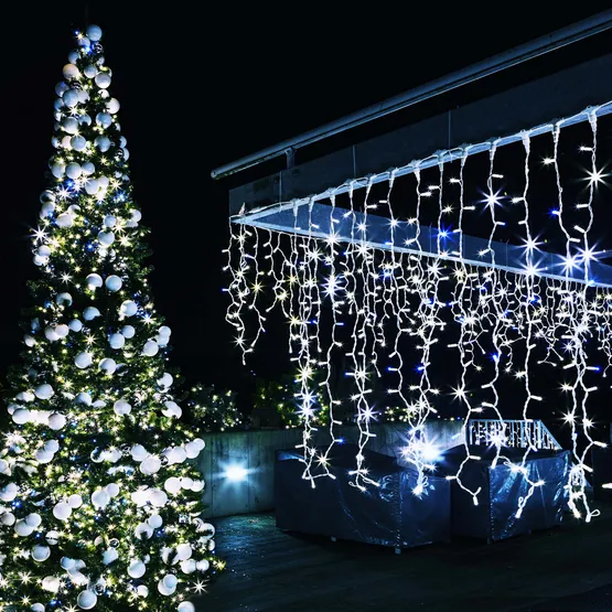 Фото #4 товара Светодиодная гирлянда ARD-EDGE-CLASSIC-2400x600-BLACK-88LED-STD BLUE (230V, 6W) (Ardecoled, IP65)