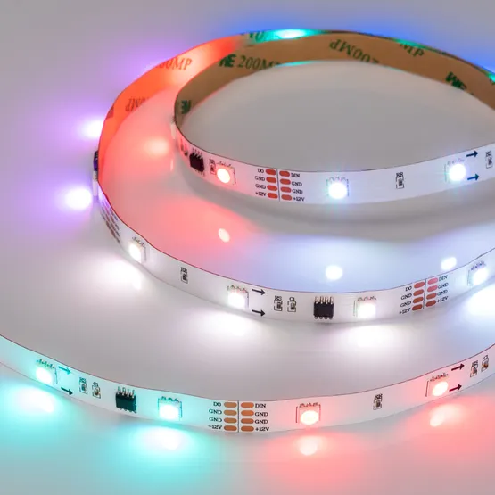 Фото #3 товара Светодиодная лента SPI-5000-AM 12V RGB (5060, 150 LED x3, 1804) (Arlight, Открытый, IP20)