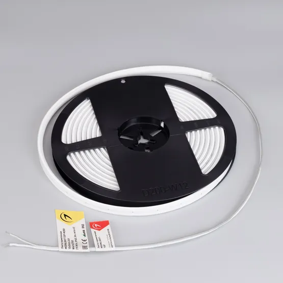 Фото #3 товара Светодиодная лента герметичная MOONLIGHT-TOP-M280-10x5mm 24V Warm2700 (15 W/m, IP65, 5m, wire x1)  (Arlight, Вывод прямой, 3 года)