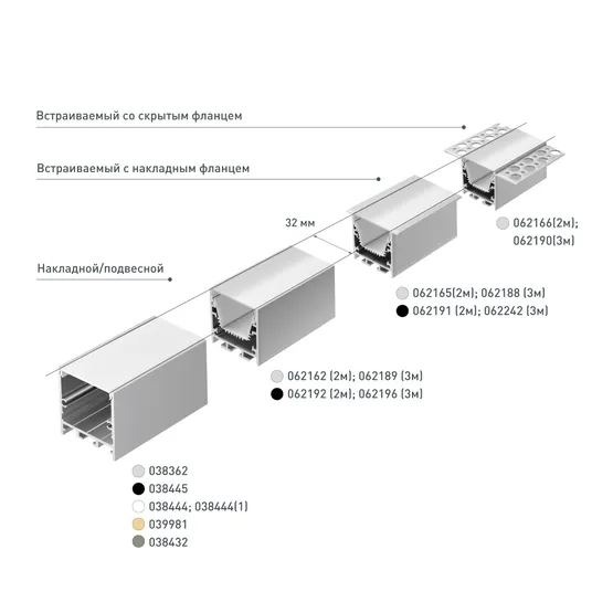 Фото #6 товара Профиль LINE-3535-TRAY-3000 BLACK (Arlight, Алюминий)