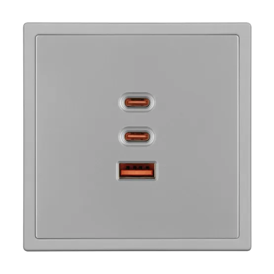 Фото #3 товара Механизм розетки с быстрой USB зарядкой SCT-NOBE-MUACC-SFPL-FC-IS (65W, QC3) (Arlight, -)