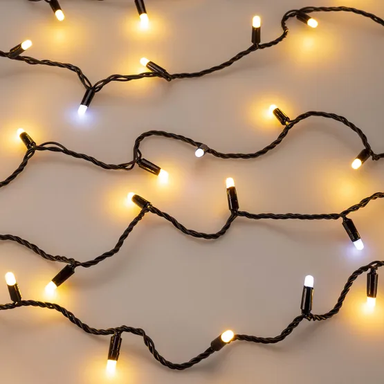 Фото #3 товара Светодиодная гирлянда ARD-STRING-CLASSIC-10000-BLACK-100LED-MILK-FLASH Warm (230V, 7W) (Ardecoled, IP65)