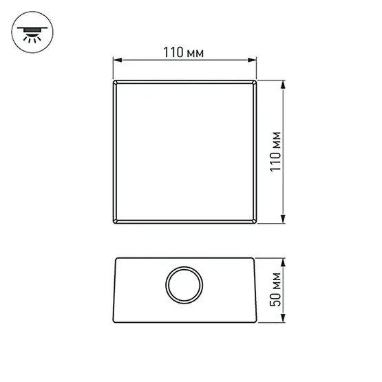 Фото #3 товара Светильник LGD-Wall-Quad-18G-8W Warm White (Arlight, IP54 Металл, 1 год)