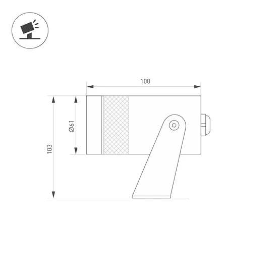 Фото #2 товара Прожектор ALT-SPARK-ZOOM-R52-8W Warm3000 (Графит, 35-60 deg, 230V) (Arlight, IP67 Металл, 5 лет)