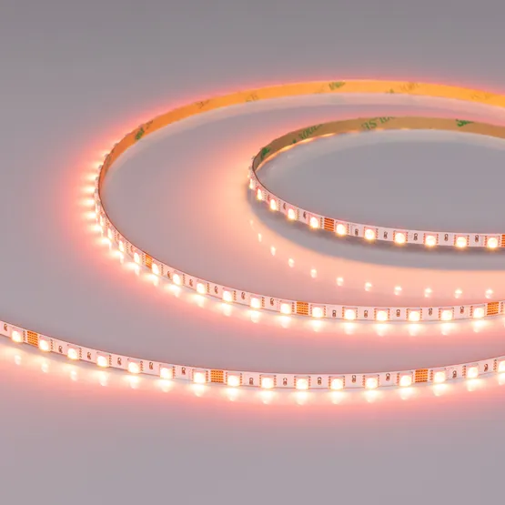 Фото #1 товара Светодиодная лента RT-H96-5mm 24V RGBW-Warm-4-in-1 (10 W/m, IP20, 5m) (Arlight, узкая)