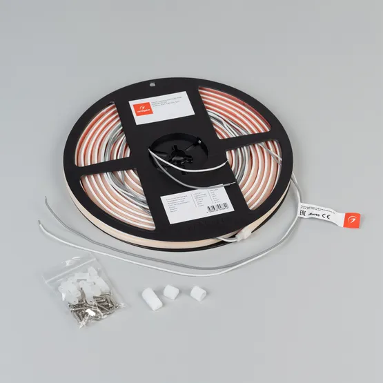Фото #2 товара Светодиодная лента герметичная COB-PSW-X480-8mm 24V White6000 (6 W/m, IP67, TWP100, 5m) (Arlight, CRI>90)