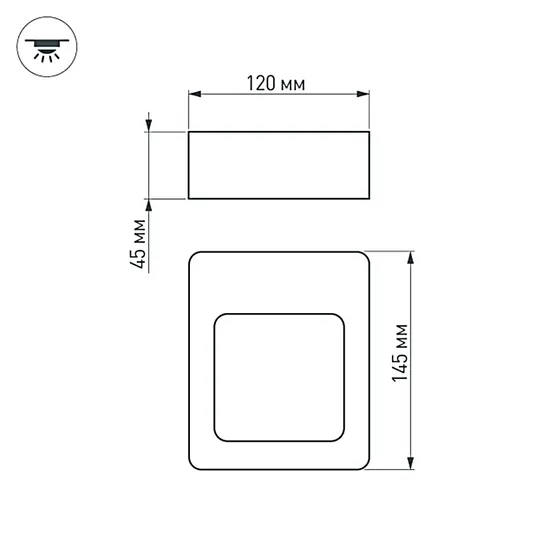 Фото #5 товара Светильник LGD-Wall-Frame-2B-5W Warm White (Arlight, IP54 Металл, 1 год)