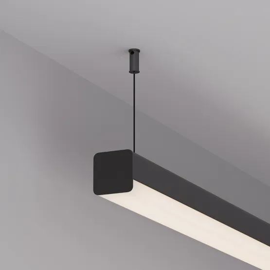Фото #6 товара Профиль с экраном LINE-D-3030-2000 SQUARE BLACK+OPAL (Arlight, Алюминий)
