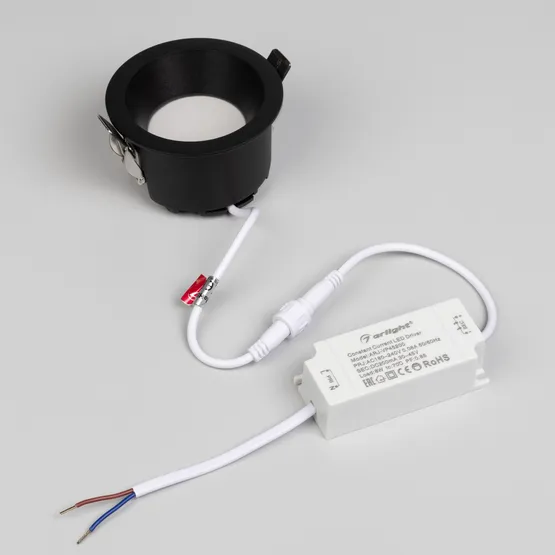 Фото #2 товара Светильник MS-DROP-BUILT-R84-8W Warm2700 (BK, 85 deg, 230V) (Arlight, IP54 Металл, 5 лет)