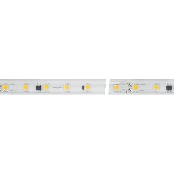 Фото #2 товара Светодиодная лента ARL-50000PV-5060-54-230V White6000 (15mm, 8W, IP65) (Arlight, 8 Вт/м, IP65)