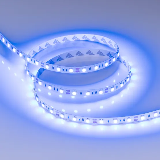 Фото #2 товара Светодиодная лента RT-B60-10mm 12V Blue (14.4 W/m, IP20, 5060, 5m) (Arlight, Открытый)
