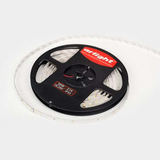Фото #4 товара Светодиодная лента RT 2-5000 24V White6000 1.6x (2835, 490 LED, PRO) (Arlight, 10 Вт/м, IP20)