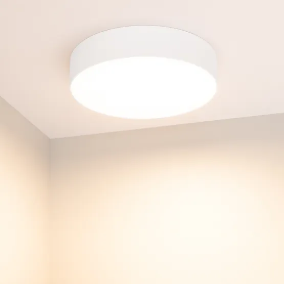Фото #3 товара Светильник SP-RONDO-R250-30W Warm3000 (WH, 120 deg, 230V) (Arlight, IP40 Металл, 3 года)