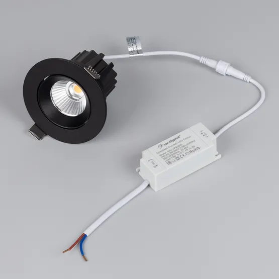 Фото #4 товара Светильник MS-ATOLL-BUILT-TURN-R94-10W Warm3000 (BK, 36 deg, 230V) (Arlight, IP54 Металл, 5 лет)