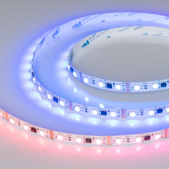 Фото #1 товара Светодиодная лента DMX-B60-10mm 12V RGB-PX3 (14 W/m, IP20, 5m) (Arlight, -)