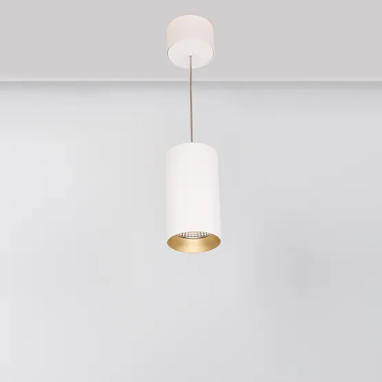 Фото #5 товара Светильник подвесной SP-POLO-R85-2-15W Warm White 40deg (White, Gold Ring) (Arlight, IP20 Металл, 3 года)