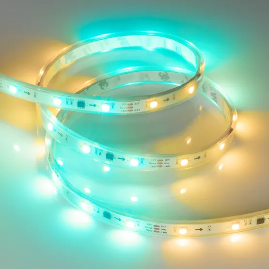 Фото #2 товара Светодиодная лента герметичная SPI-P-B30-12mm 12V RGB-PX3 (7.2W/m, IP66, 5060, 5m) (Arlight, бегущий огонь)