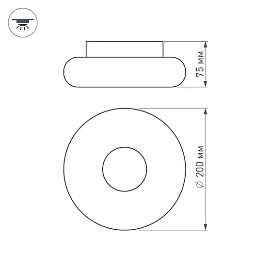 Фото #5 товара Светильник ALT-TOR-BB200SW-7W Warm White (Arlight, IP20 Пластик, 3 года)