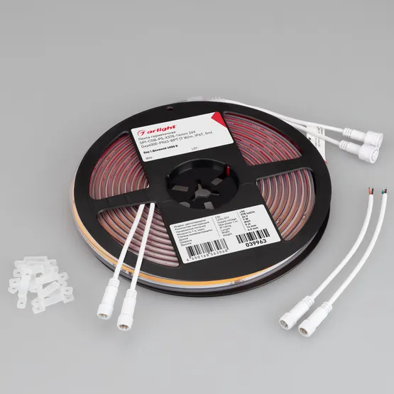 Фото #3 товара Светодиодная лента герметичная SPI-COB-PS-X378-14mm 24V Day4000-PX63-BPT (7 W/m, IP67, 5m) (Arlight, бегущий огонь)