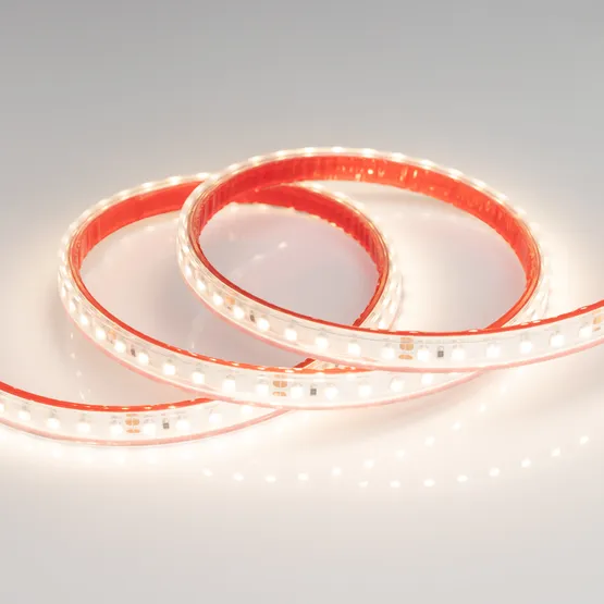 Фото #4 товара Светодиодная лента RTW 2-5000PS-50m 24V Warm3000 2x (3528, 120 LED/m, LUX) (Arlight, 9.6 Вт/м, IP67)