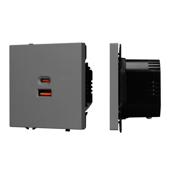 Фото #1 товара ARL NOBE USB Розетка тип A+C софт-тач серый базальт SCT-MUAC-SFPL-FC-GR (65W, QC3) (Arlight, -)
